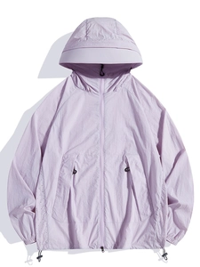 Veste de Protection Solaire Légère Unisexe UPF 50 Plus Respirante Coupe-vent d'Extérieur Manteau Fin à Capuche Pour Randonnée Course Pêche Cyclisme