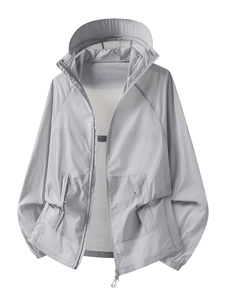 Unisex Lightweight Sun Protection Jacket UPF50+ UV Protection Quick Dry Breathable Hooded Outdoor Windbreaker Fishing Hiking Coat