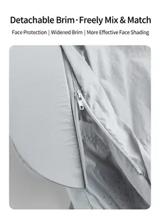 Women's loose breathable sun protection jacket with detachable brim and hood