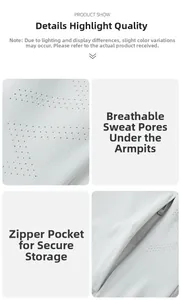 UPF50+ sun protection jacket detail with laser-cut breathability and zipper pockets
