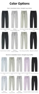 Quick-dry hiking pants layout showing multiple colors and elastic drawstring waistband detail