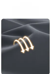 Macro detail of tear-resistant, anti-pilling gray fabric for outdoor 3-in-1 jackets