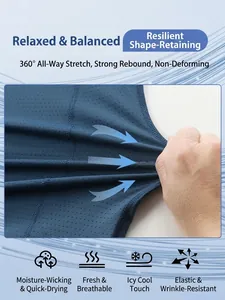 T-shirt de sport respirant en maille élastique avec évacuation rapide de l'humidité
