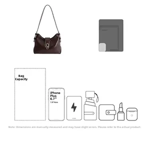 Deep brown oil wax leather tote interior capacity showing tablet and phone storage