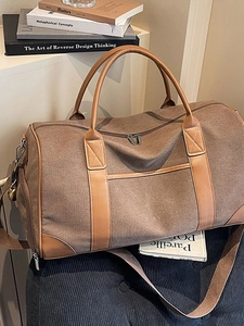 Women Large Capacity Canvas Travel Bag With Independent Shoe Compartment Dry Wet Separation Fitness Duffel Bag Casual Weekender Handbag