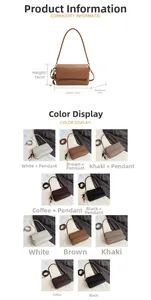 Spécifications de taille et options de couleur pour le sac bandoulière en cuir minimaliste