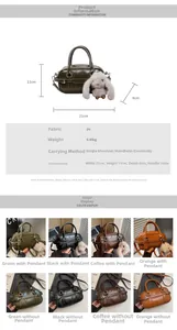 Tableau des tailles et spécifications du sac à main en cuir PU avec options et dimensions