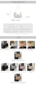 Tableau des tailles détaillé et spécifications pour le sac à bandoulière en cuir PU