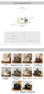 Tabla de dimensiones y guía de colores para el bolso de hombro clásico de PU