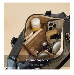 Top view of spacious interior with pockets showing large storage capacity of the bag