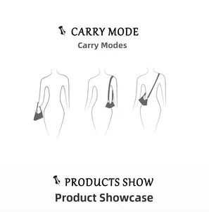 Three-way carry demonstration showing handbag, shoulder, and crossbody styles