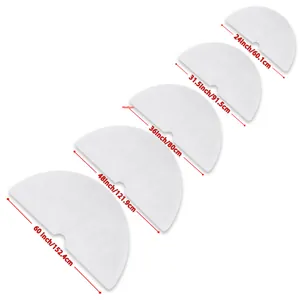 White snowy Christmas tree skirt available in five sizes from 24 to 60 inches