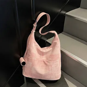 Women Large Capacity Geometric Print Hobo Bag Vintage PU Leather Shoulder Tote Bag With Mini Pouch Casual Daily Commute