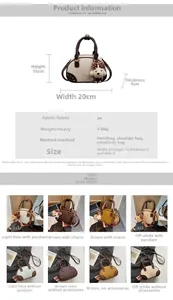 Detailed size chart and multi-color comparison for the PU leather small bowling handbag