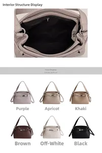 Internal structure and multi-color selection of the textured leather Kelly style bag