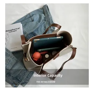 Large capacity tote bag showing interior space for tablet, umbrella and daily essentials