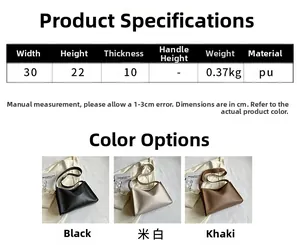 Specifiche dettagliate sulle dimensioni e colori della borsa tote alla moda in ecopelle