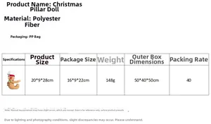 Detailed size specifications for gingerbread man Christmas tree hugger decoration