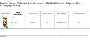 Technische Details und Spezifikationen für die Weihnachtsstrumpf-Deko in Fuchsform