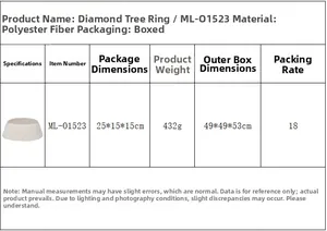 Detailed chart for polyester Christmas tree collar with diamond pattern, item ML-O1523