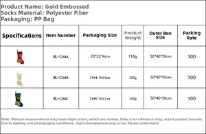 Detailed size chart for bronzing velvet socks including weight and material specs