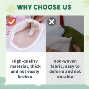 Comparison between high-quality thick fleece and cheap thin non-woven fabric for socks