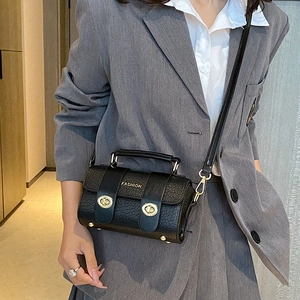 Sac Bandoulière Femme en Cuir PU Texture Crocodile Sac à Main avec Serrure Métallique Dorée et Bandoulière Réglable