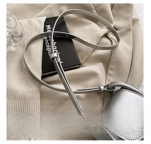Silver mini heart crossbody bag with adjustable shoulder strap for girls