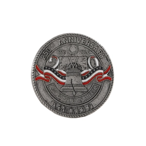 Detailed 3D relief USA 250th Anniversary commemorative badge with Liberty Bell design