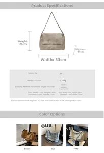 Detailed view of the large PU leather tote bag showing dimensions and texture details