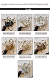 Détails de sacs à main plissés en cuir avec chaîne métallique en plusieurs couleurs