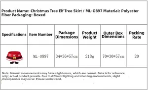 Detailed specs for the Christmas tree collar with red elf legs and festive HO HO HO print