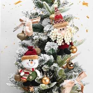 Weihnachtsbaum Hängende Ornamente Gestrickter Plüsch Weihnachtsmann Schneemann Rentier Anhänger Für Feiertags-Party Festliche Deko