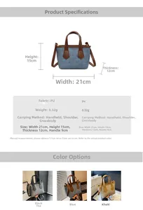 Detailed size specifications for croc-embossed bucket bag with triple color options