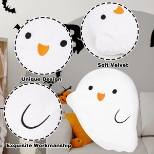 Μαξιλάρι Halloween σε σχήμα φαντάσματος από μαλακό βελούδο για διακόσμηση καναπέ