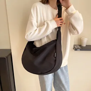 Sac Hobo en Toile pour Femme de Grande Capacité Sac Bandoulière Minimaliste Sac à Épaule Décontracté Simple Polyvalent Commuter Étudiant Voyage Bourse