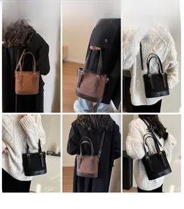 Collage von gesteppten Beuteltaschen zum Tragen in der Hand oder als Umhängetasche in Matt