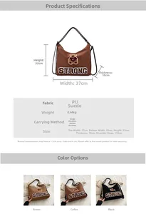 Detailed size specifications and color variants for the vintage frosted large capacity backpack