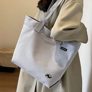 Bolso Tote de Lona para Mujer Gran Capacidad Minimalista Casual Bolso de Hombro Grande Bolso de Mano para Escuela Viaje Diario