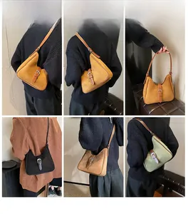 Collage di borse hobo vintage opache in vari colori che mostrano lo stile crossbody