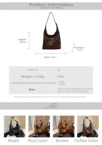 Guida dettagliata alle dimensioni e scelta dei colori per questa borsa a secchiello hobo