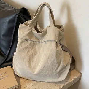 Große Kapazität Nylon Plissierte Eimertasche Für Damen Minimalistische Falten Schultertasche Mit Breit Verstellbarem Riemen Lässige Umhängetasche