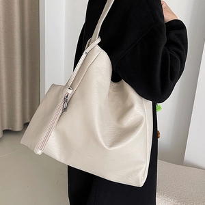 Große Kapazität Damen PU Leder Beuteltasche Minimalistische Retro Tragetasche Mit Abnehmbarem Beutel Für Tägliches Pendeln