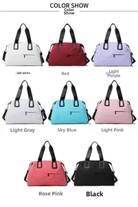 Travel bag color options showing quilted patterns in eight versatile stylish shades