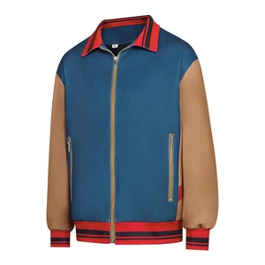 Veste cosplay Will Byers Stranger Things Saison 5 avec design bloc de couleur bleu et tan