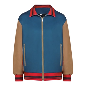 Veste zippée Will Byers style Stranger Things bicolore bleu marine et kaki cosplay