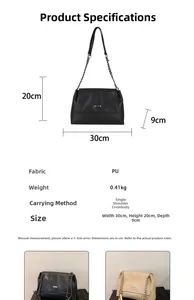 Size chart for vintage tote bag showing 30x20x9cm dimensions and 0.41kg weight data