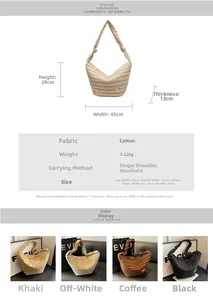 Tableau des tailles du sac cabas en nylon : 45x28x13 cm avec options de couleur