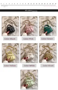 Multi-color grid view of quilted mini cylinder bags with metal chain straps and zip closure