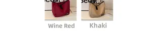 Two versatile nylon tote bags shown in burgundy and khaki with adjustable shoulder straps